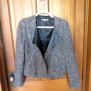 Brown Gap Wool Blend Moto Jacket